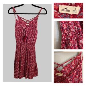 Hollister Lace-Up Floral Dress
